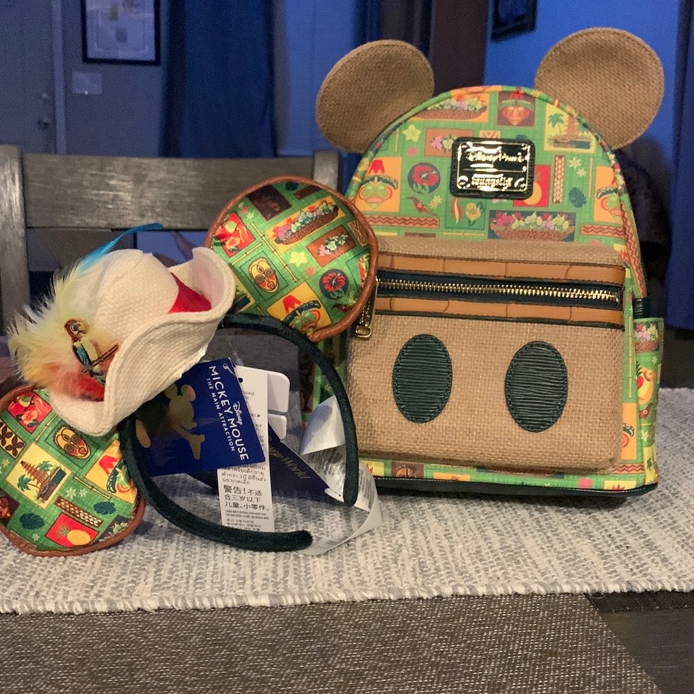 Disney Parks Enchanted Tiki Room Ears And Mini Backpack